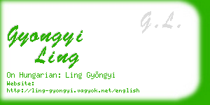 gyongyi ling business card
